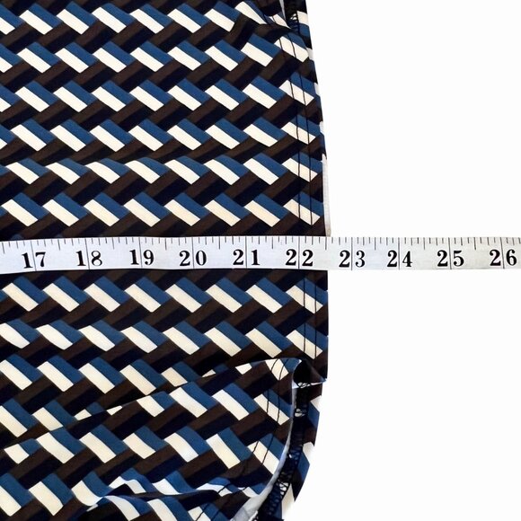 New Melloday Long Sleeve Button-Down Geometric Knit Shirt Dual-Color Collar - Picture 13 of 13